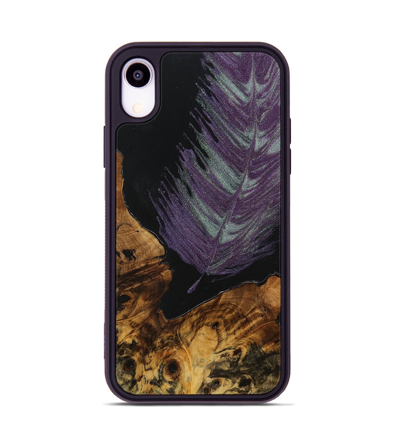 iPhone Xr Wood+Resin Phone Case - Eliana (Feather, 707421)