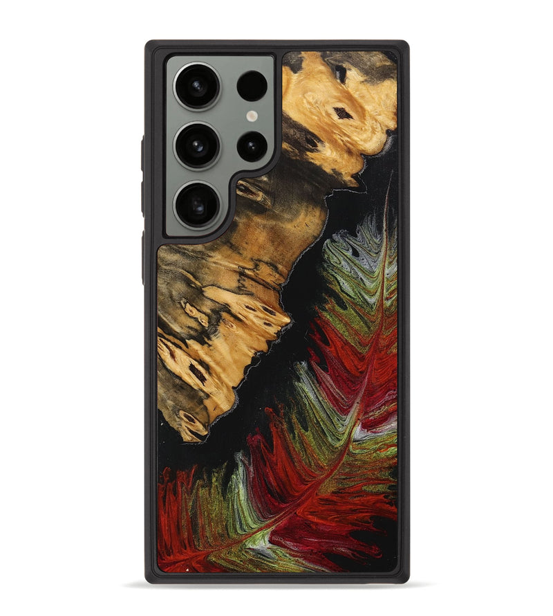 Galaxy S23 Ultra Wood+Resin Phone Case - Lester (Feather, 707425)