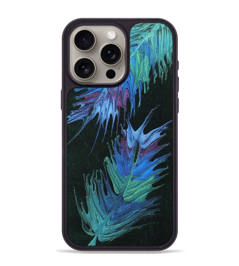 iPhone 15 Pro Max Wood+Resin Phone Case - Makayla (Feather, 707426)
