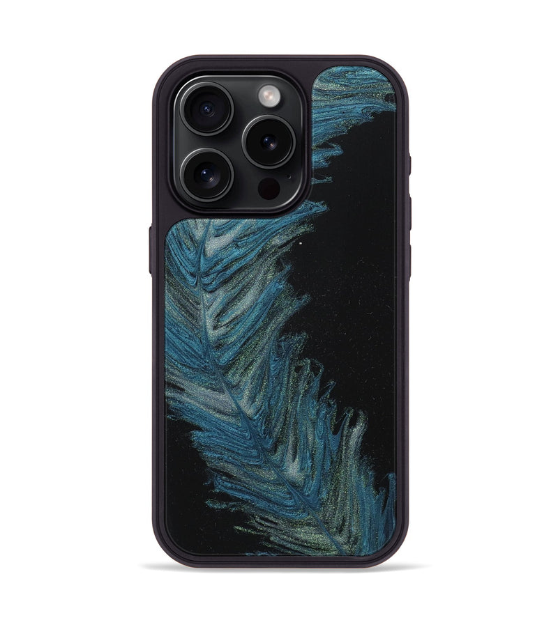 iPhone 15 Pro Wood+Resin Phone Case - Lela (Feather, 707429)
