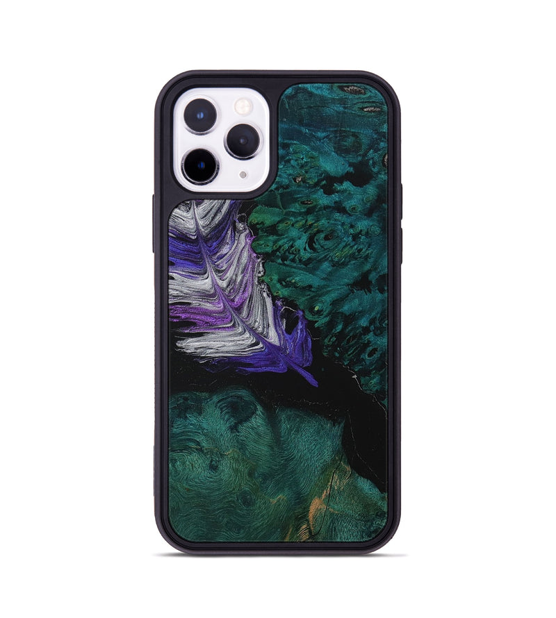 iPhone 11 Pro Wood+Resin Phone Case - Nataly (Feather, 707432)