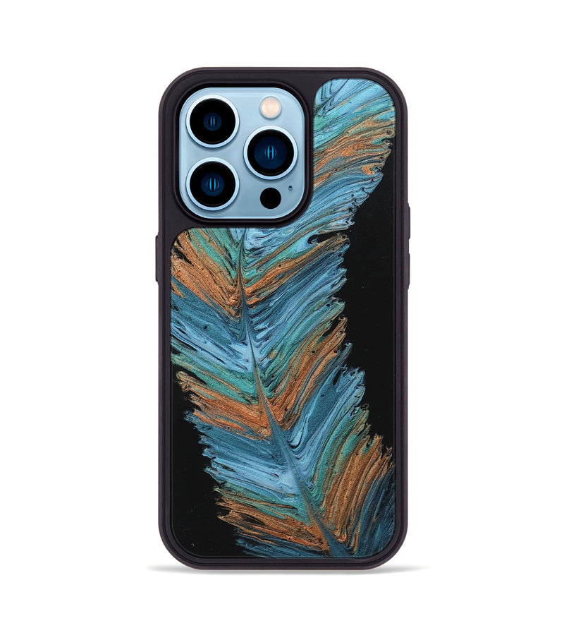 iPhone 14 Pro Wood+Resin Phone Case - Cassie (Feather, 707439)