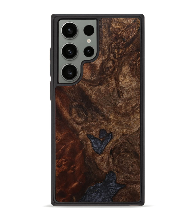 Galaxy S23 Ultra Wood+Resin Phone Case - Dahlia (Wood Burl, 707490)