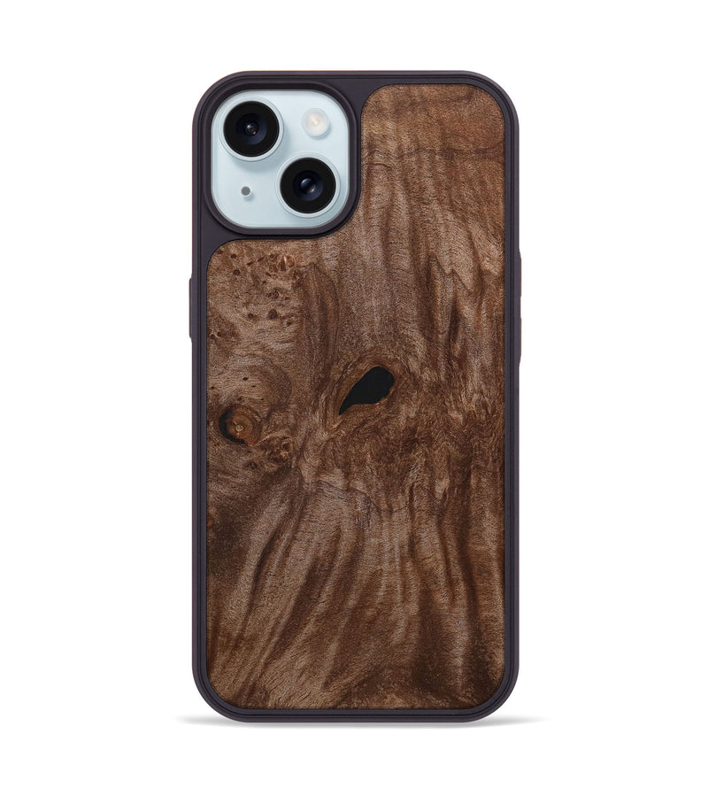 iPhone 15 Wood+Resin Phone Case - Beau (Wood Burl, 707491)