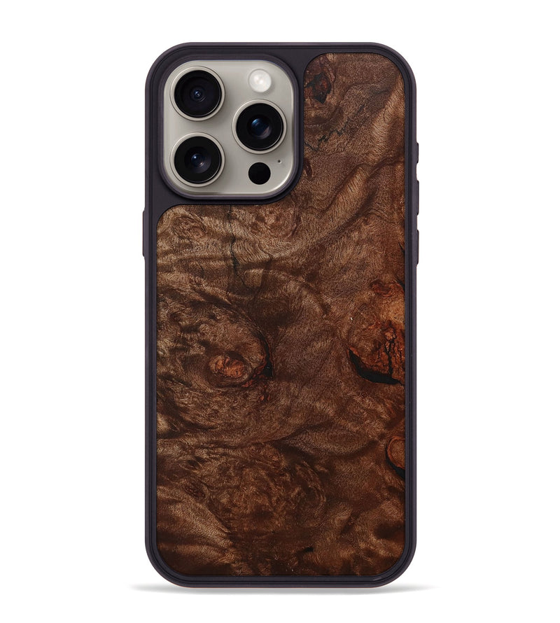 iPhone 15 Pro Max Wood+Resin Phone Case - Shirley (Wood Burl, 707495)