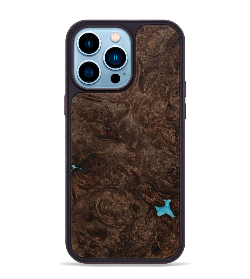 iPhone 14 Pro Max Wood+Resin Phone Case - Pauline (Wood Burl, 707496)