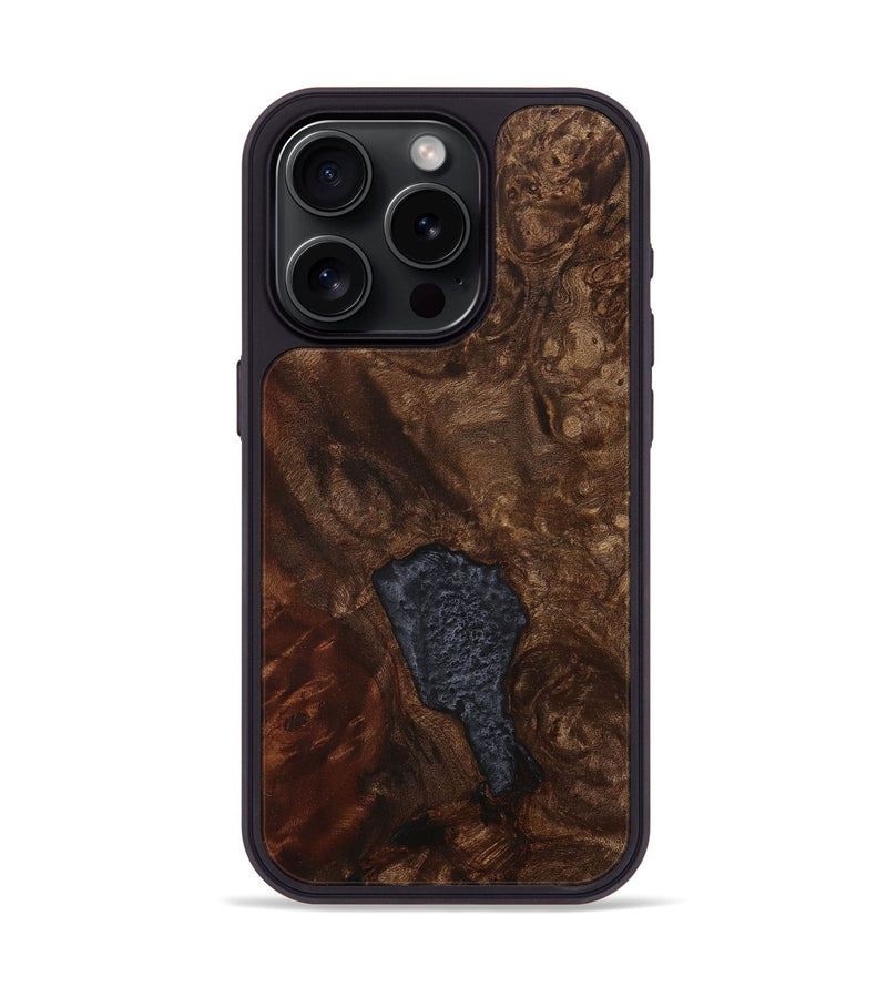 iPhone 15 Pro Wood+Resin Phone Case - Katelyn (Wood Burl, 707498)