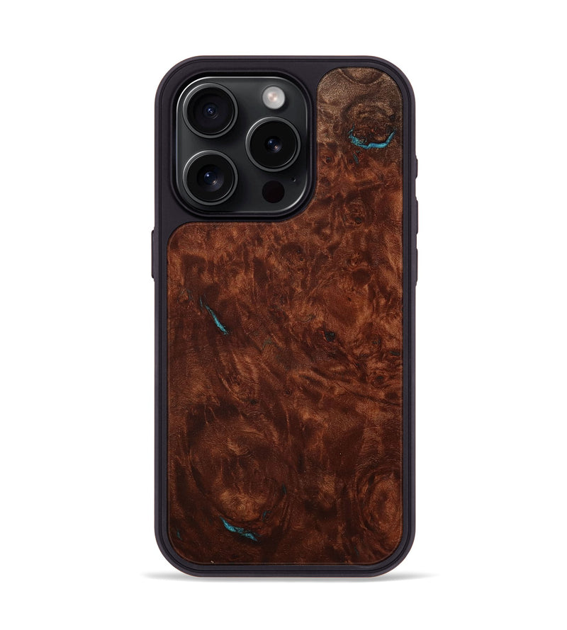 iPhone 15 Pro Wood+Resin Phone Case - Hayden (Wood Burl, 707502)