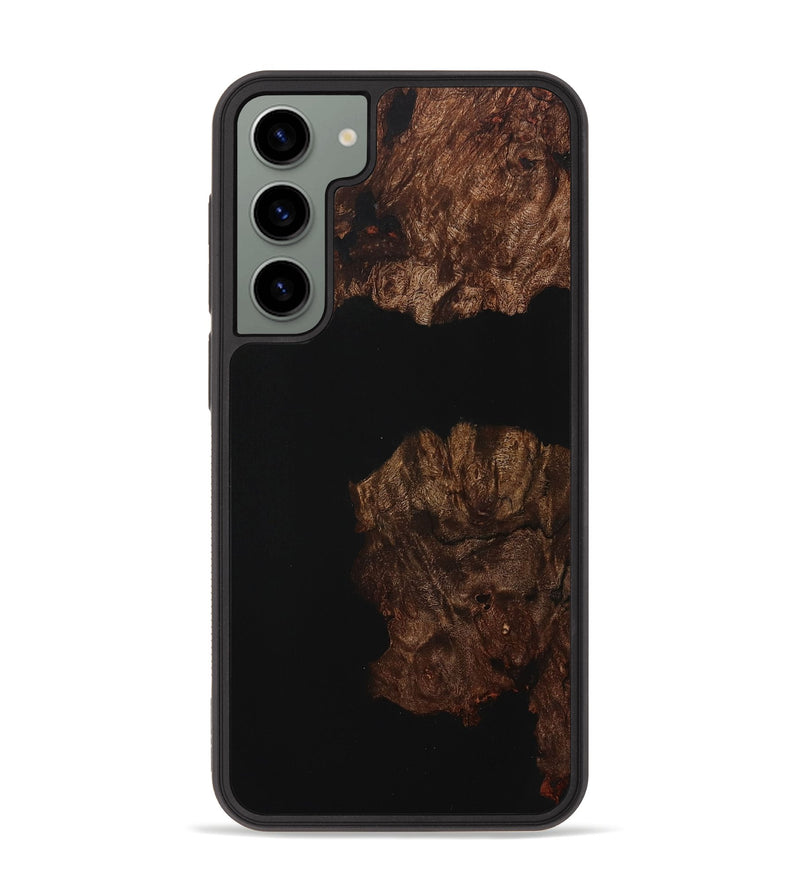 Galaxy S23 Plus Wood+Resin Phone Case - Shelly (Pure Black, 707537)
