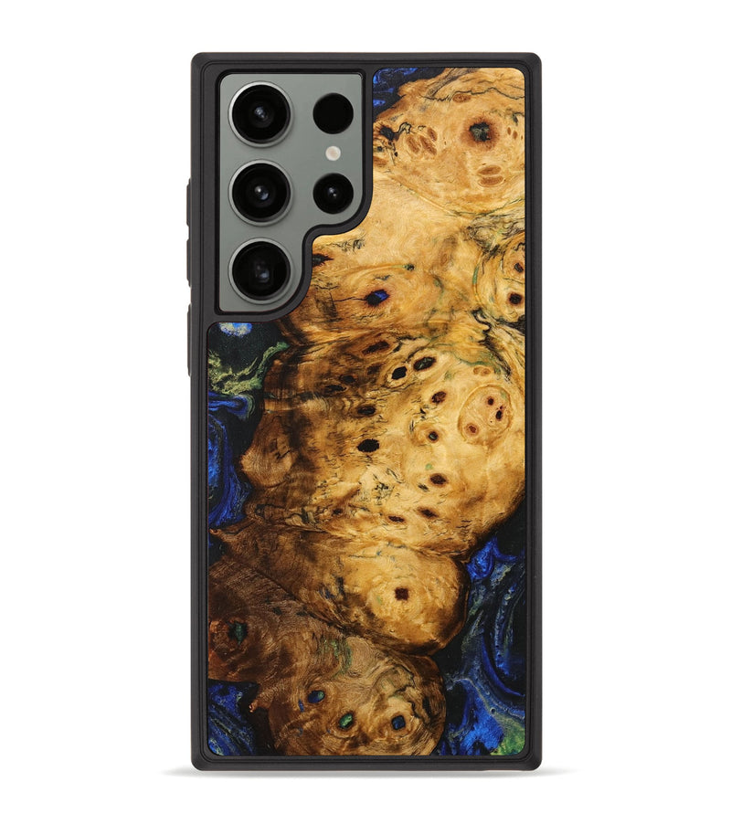 Galaxy S23 Ultra Wood+Resin Phone Case - Dorothea (Blue, 707613)