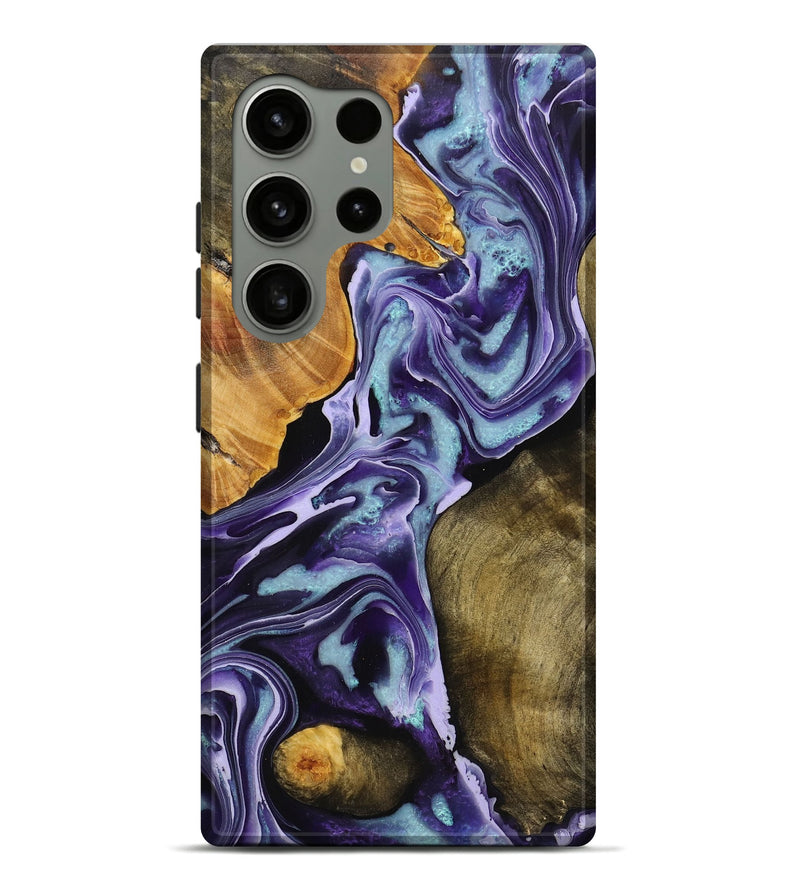 Galaxy S24 Ultra Wood+Resin Live Edge Phone Case - Barry (Purple, 707760)