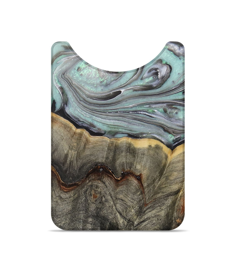 Live Edge Wood+Resin Wallet - Laurie (Green, 707807)