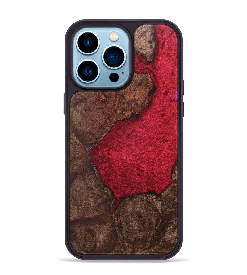 iPhone 14 Pro Max Wood+Resin Phone Case - Brandon (Wood Burl, 707842)