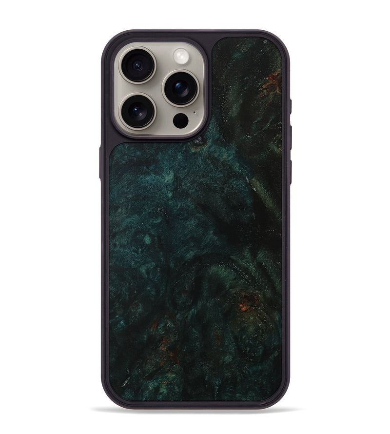 iPhone 15 Pro Max Wood+Resin Phone Case - Shanice (Wood Burl, 707844)