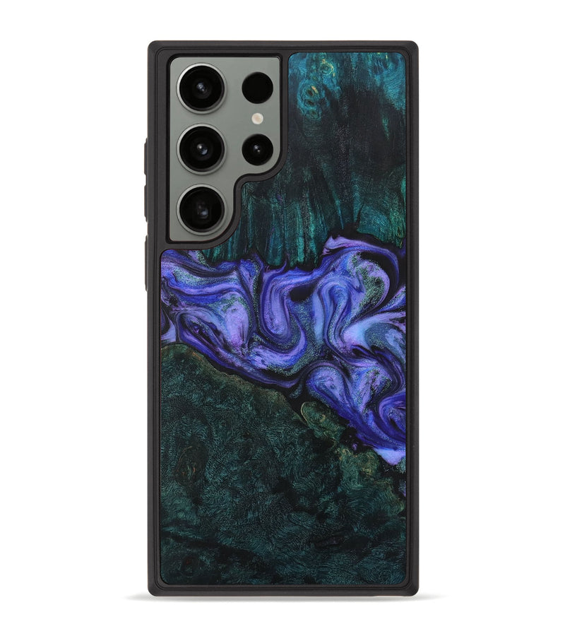 Galaxy S23 Ultra Wood+Resin Phone Case - Eliana (Purple, 707877)