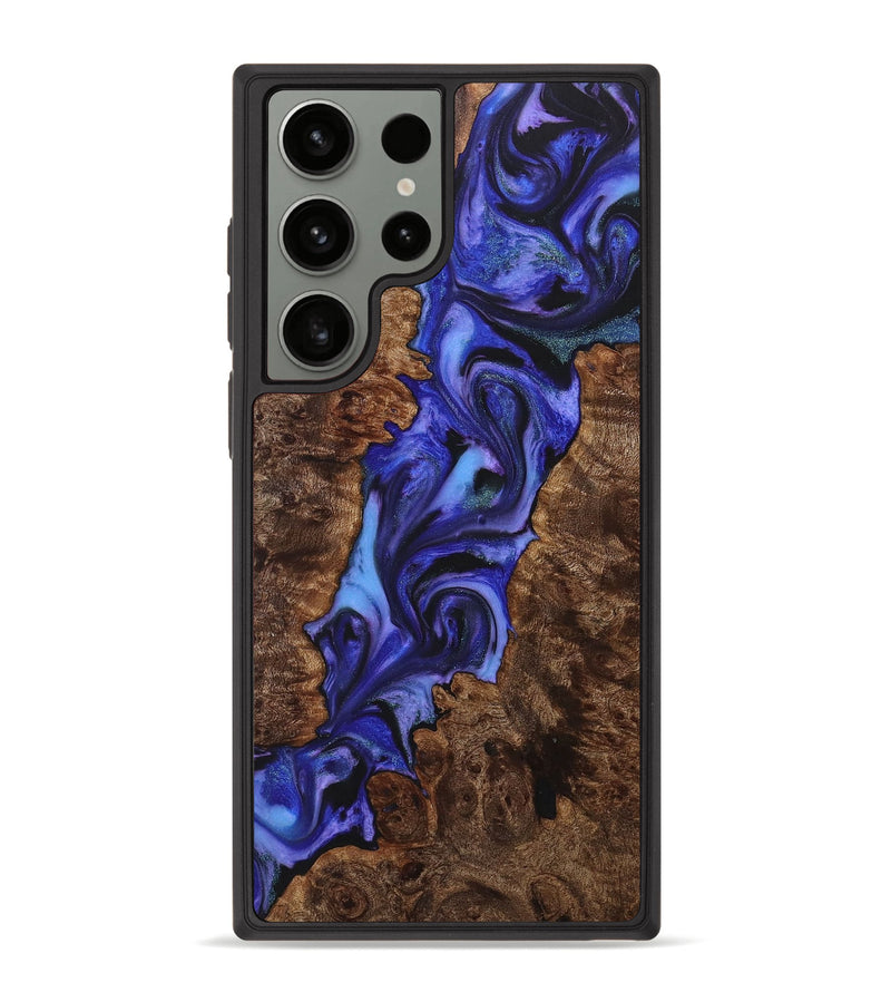Galaxy S23 Ultra Wood+Resin Phone Case - Cristina (Purple, 707887)