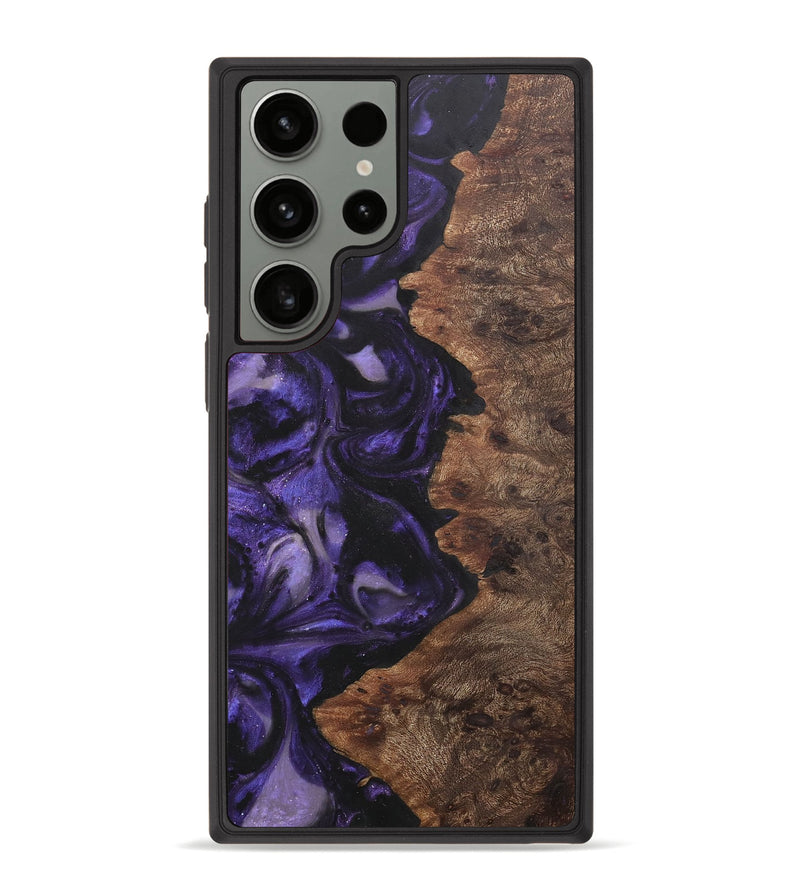 Galaxy S23 Ultra Wood+Resin Phone Case - Emery (Purple, 707946)