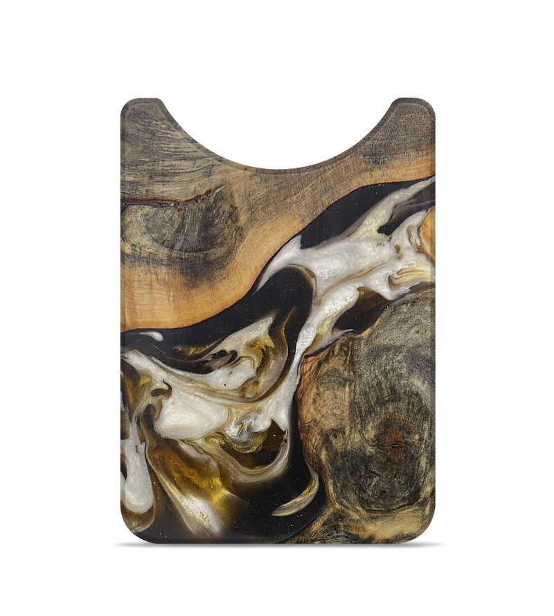 Live Edge Wood+Resin Wallet - Tricia (Black & White, 708108)