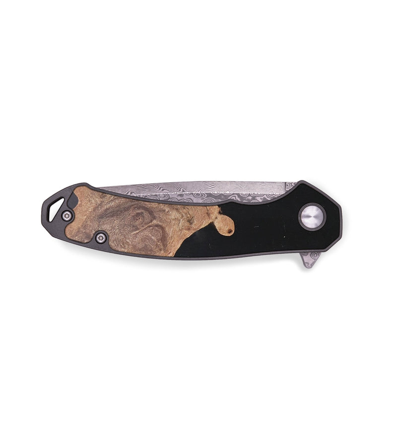 EDC Wood+Resin Pocket Knife - Eden (Pure Black, 708123)