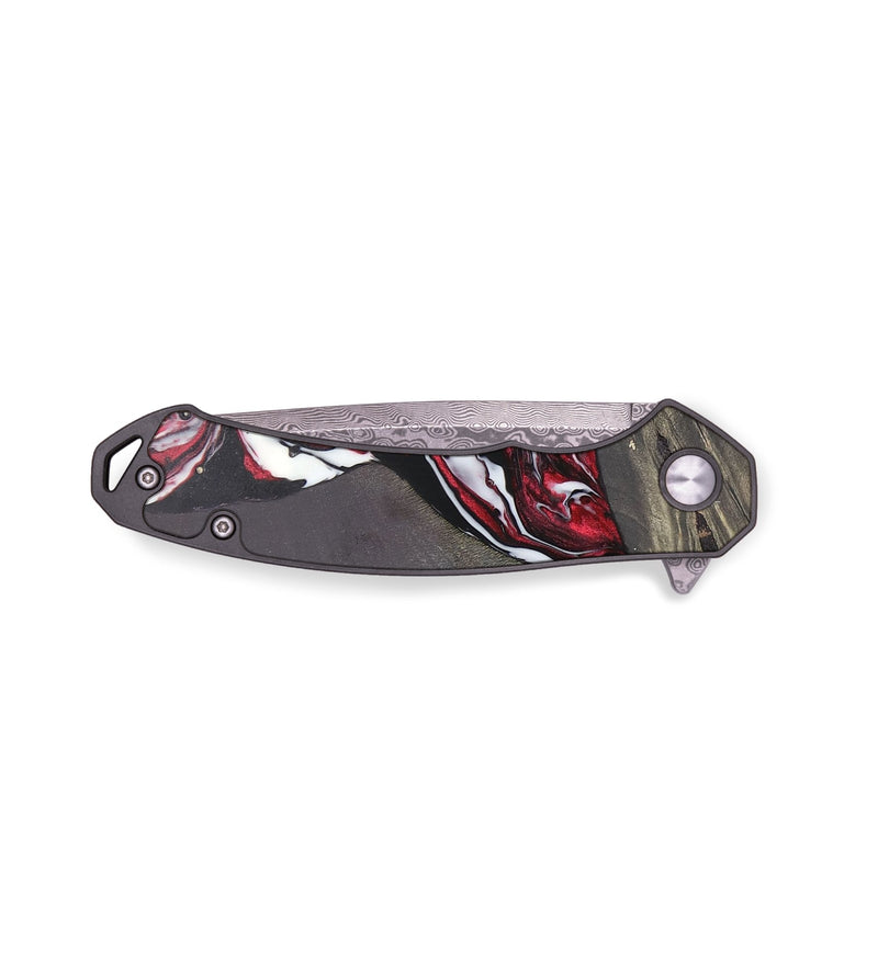 EDC Wood+Resin Pocket Knife - Marissa (Red, 708127)