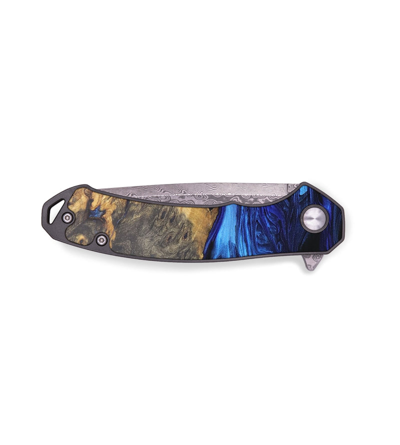 EDC Wood+Resin Pocket Knife - Perla (Blue, 708140)