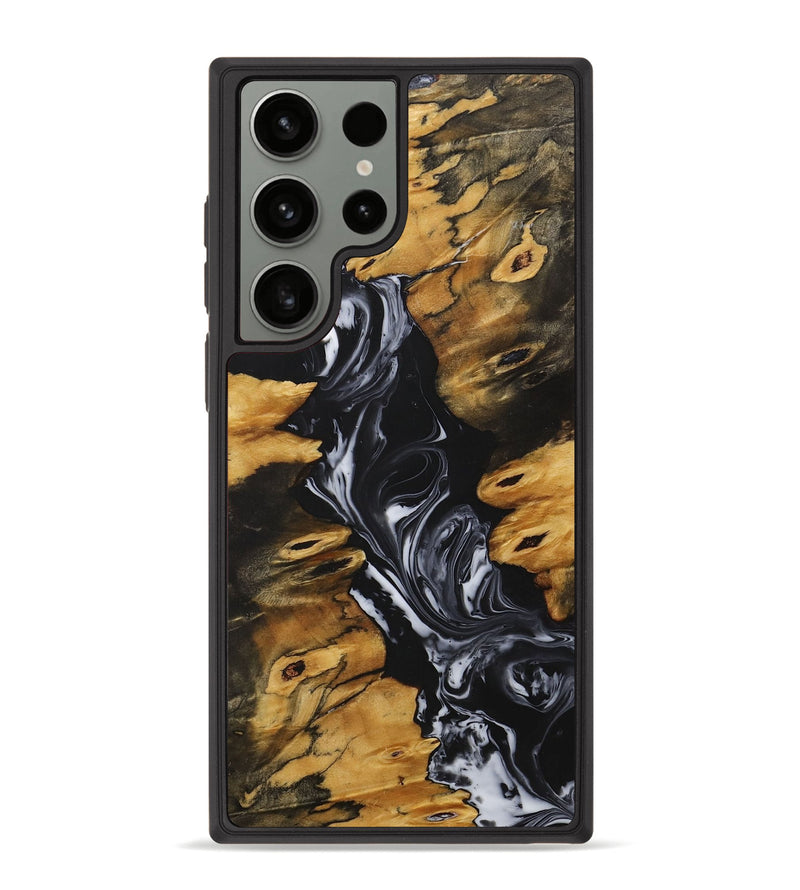 Galaxy S23 Ultra Wood+Resin Phone Case - Nash (Black & White, 708249)