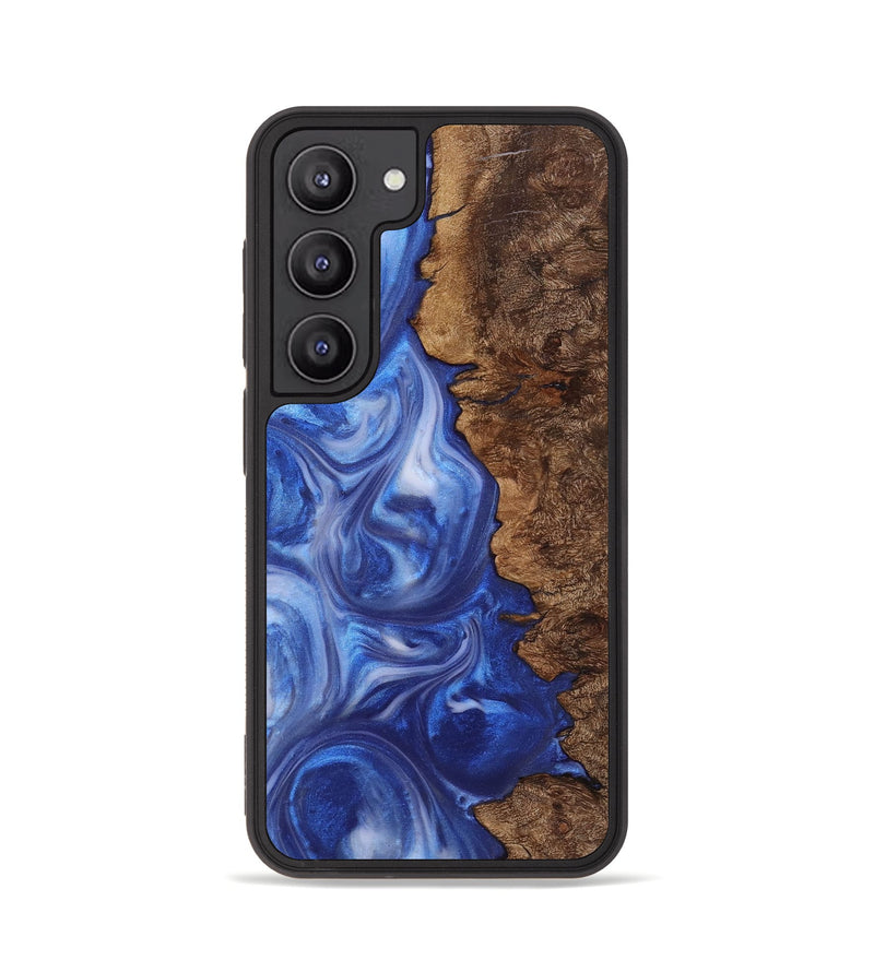 Galaxy S23 Wood+Resin Phone Case - Ebony (Blue, 708268)