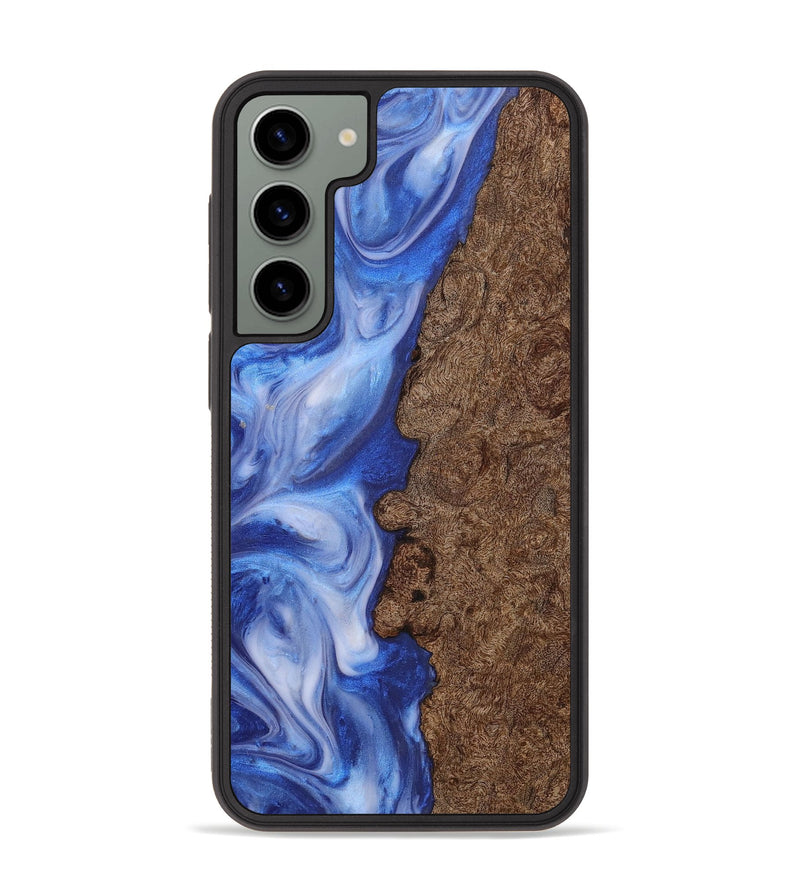 Galaxy S23 Plus Wood+Resin Phone Case - Dennis (Blue, 708280)