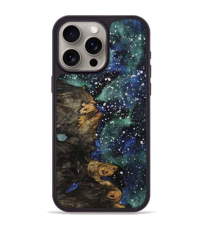 iPhone 15 Pro Max Wood+Resin Phone Case - Ebony (Cosmos, 708359)