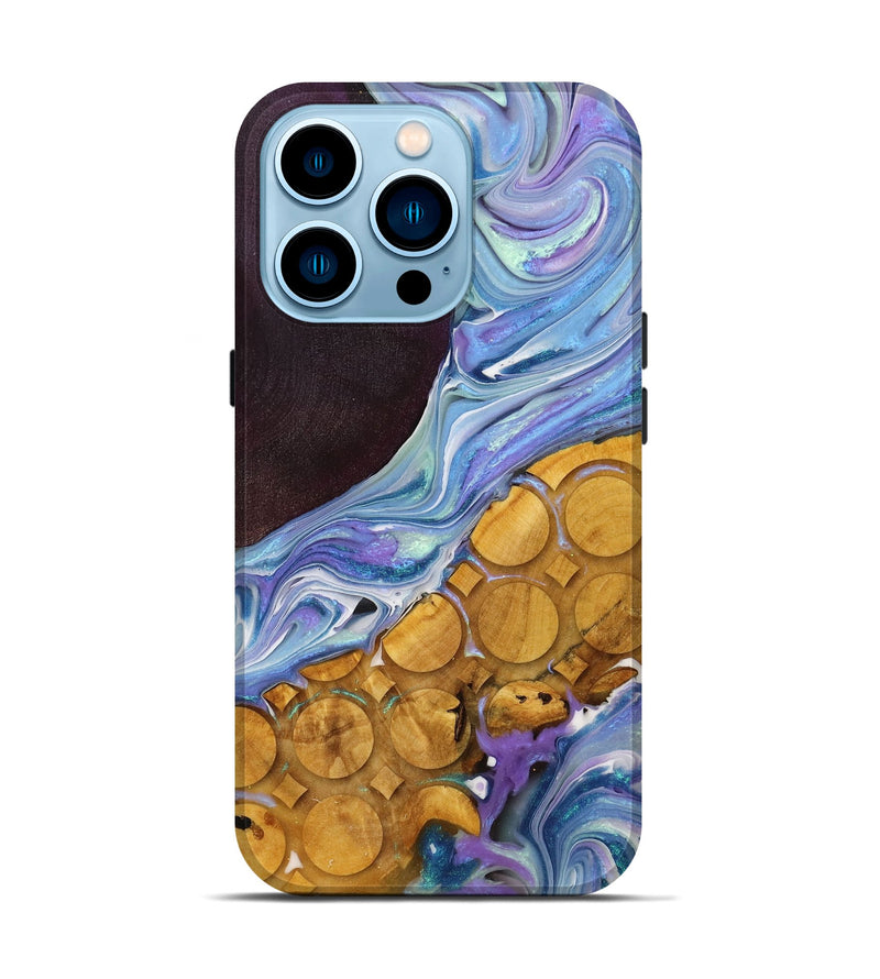 iPhone 14 Pro Wood+Resin Live Edge Phone Case - Melanie (Pattern, 708423)