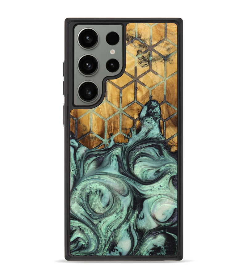 Galaxy S23 Ultra Wood+Resin Phone Case - Malakai (Pattern, 708526)