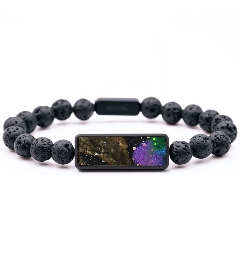 Lava Bead Wood+Resin Bracelet - Kamila (Cosmos, 708567)