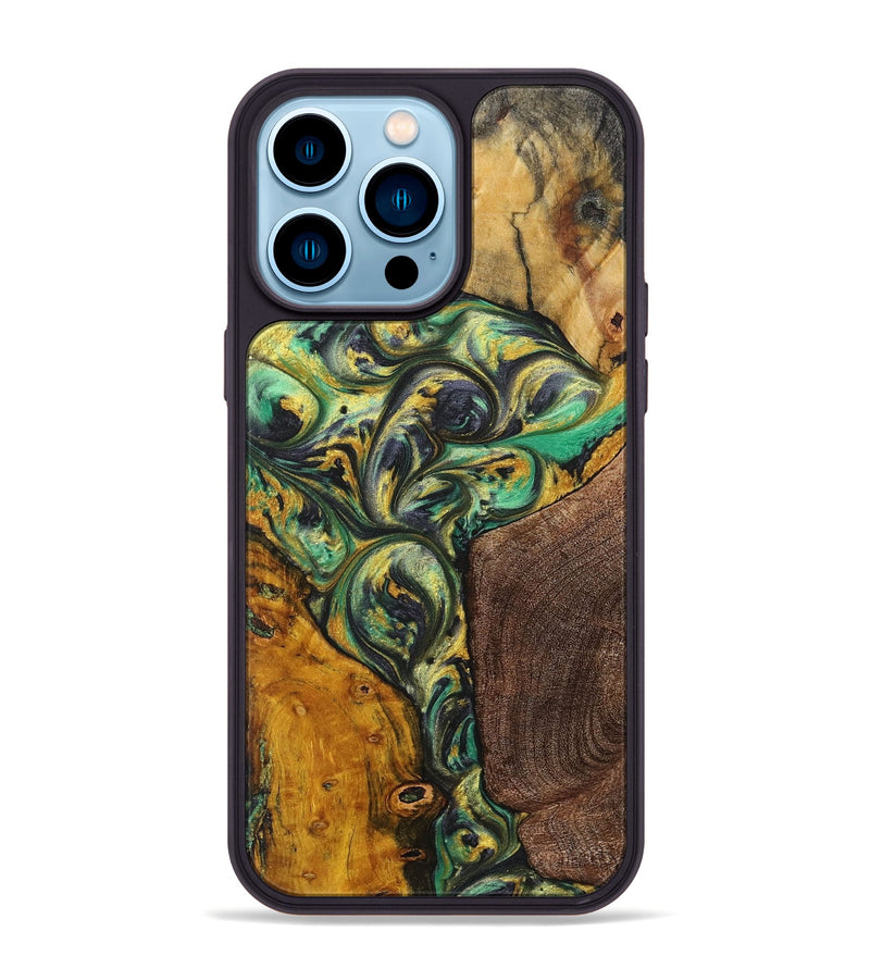 iPhone 14 Pro Max Wood+Resin Phone Case - Griffin (Mosaic, 708653)