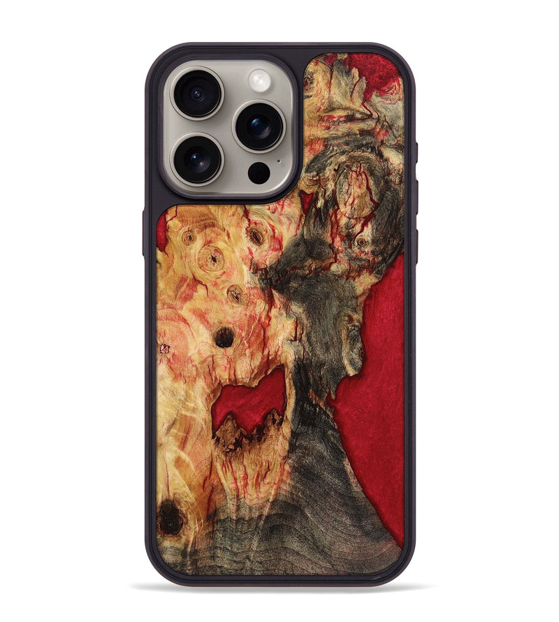 iPhone 15 Pro Max Wood+Resin Phone Case - Mya (Wood Burl, 708664)