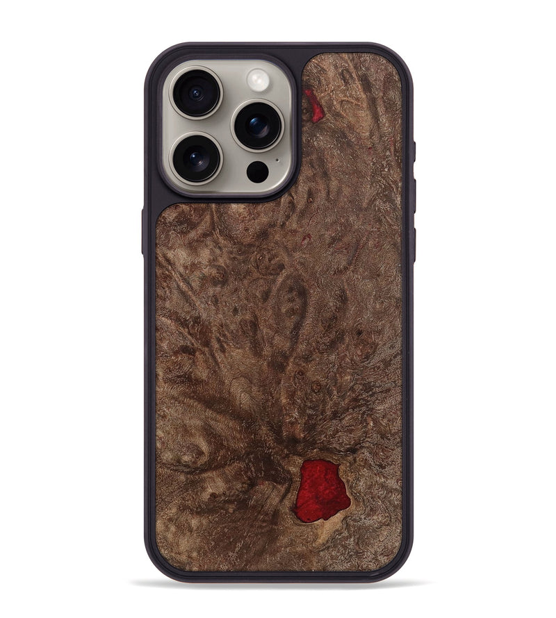iPhone 15 Pro Max Wood+Resin Phone Case - Mae (Wood Burl, 708673)