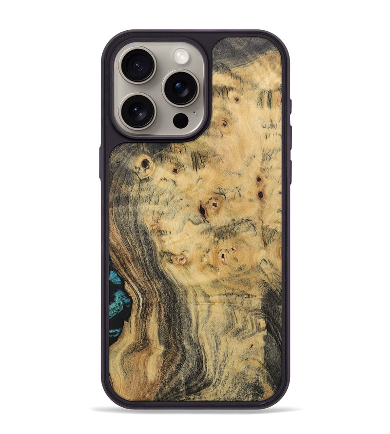 iPhone 15 Pro Max Wood+Resin Phone Case - Maverick (Wood Burl, 708675)