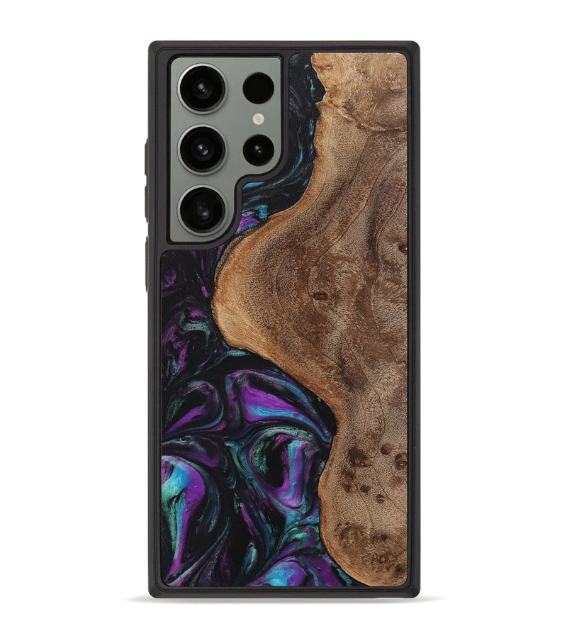Galaxy S23 Ultra Wood+Resin Phone Case - Maverick (Purple, 708707)