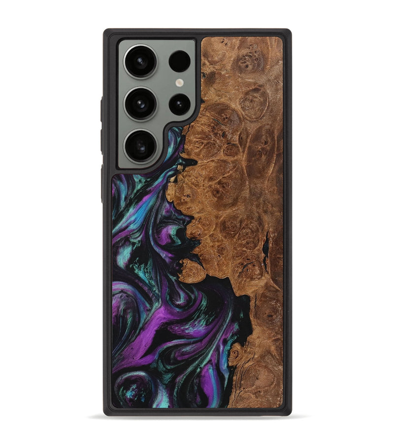 Galaxy S23 Ultra Wood+Resin Phone Case - Rachelle (Purple, 708708)