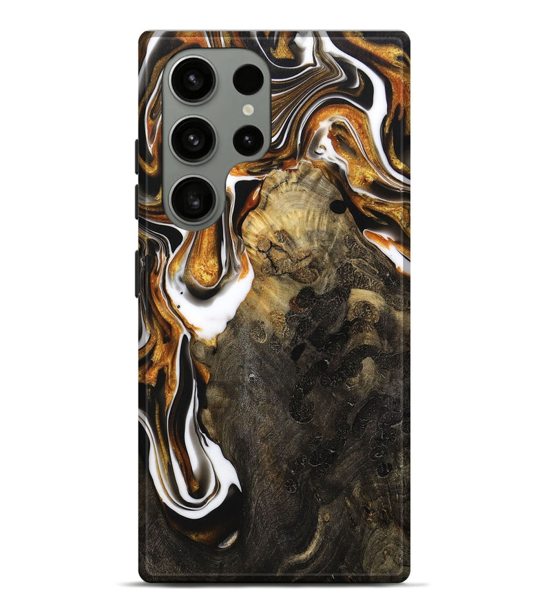 Galaxy S23 Ultra Wood+Resin Live Edge Phone Case - Chandler (Black & White, 708891)