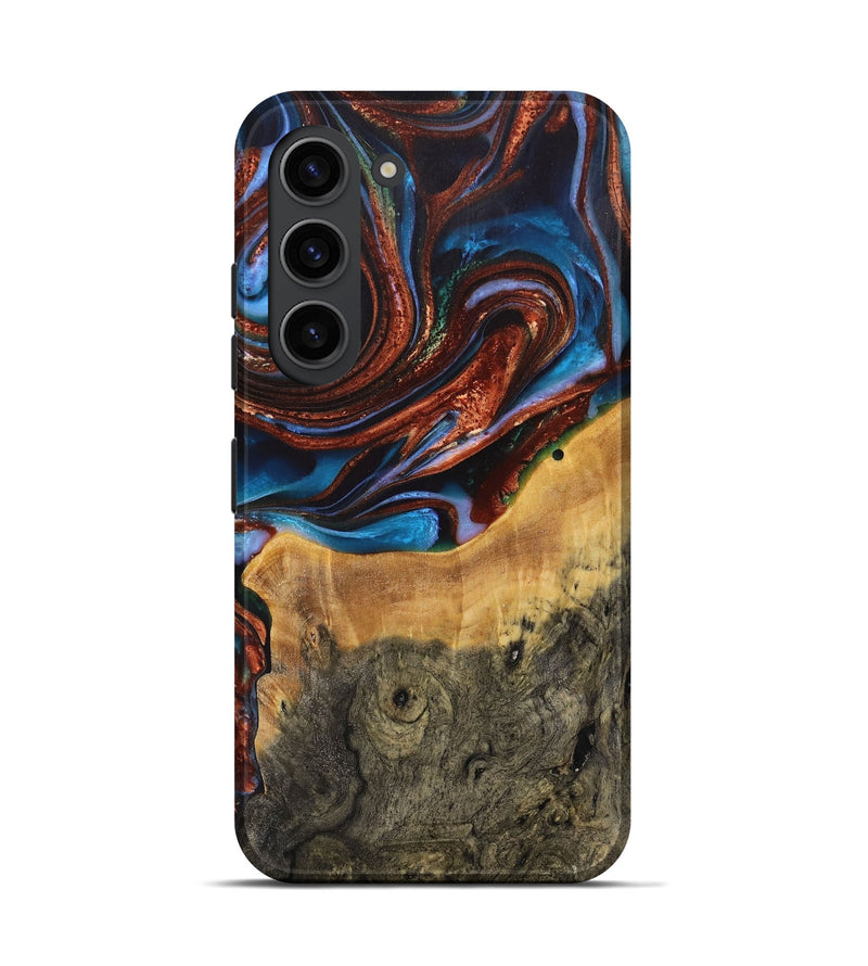 Galaxy S23 ResinArt Live Edge Phone Case - Juanita (Teal & Gold, 708900)
