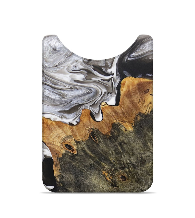 Live Edge Wood+Resin Wallet - Evie (Black & White, 708907)