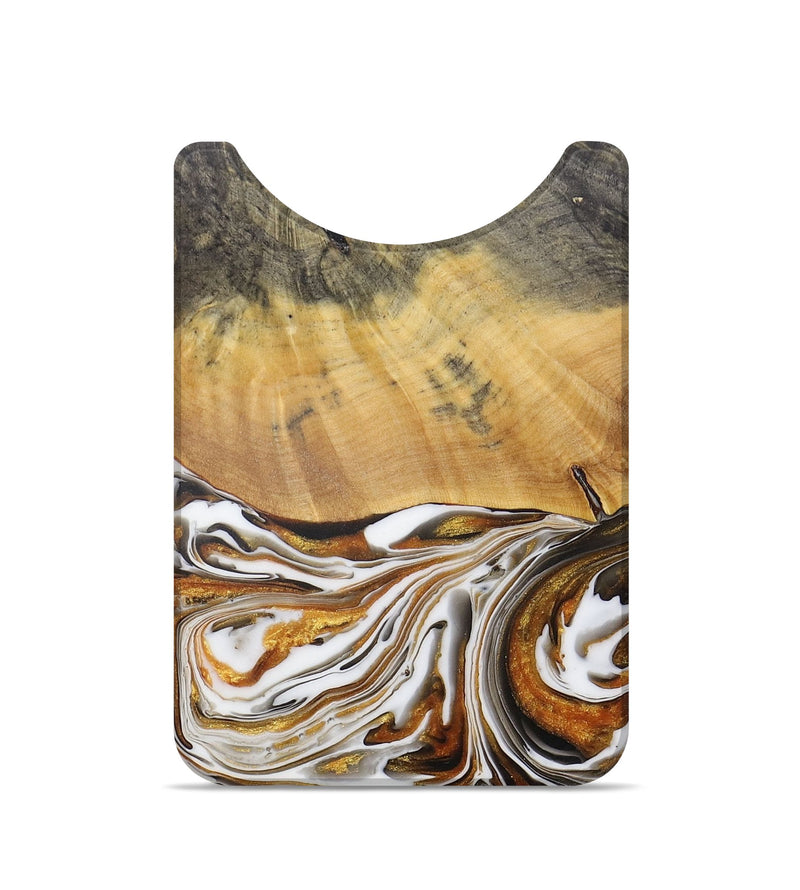 Live Edge Wood+Resin Wallet - Heather (Black & White, 708914)