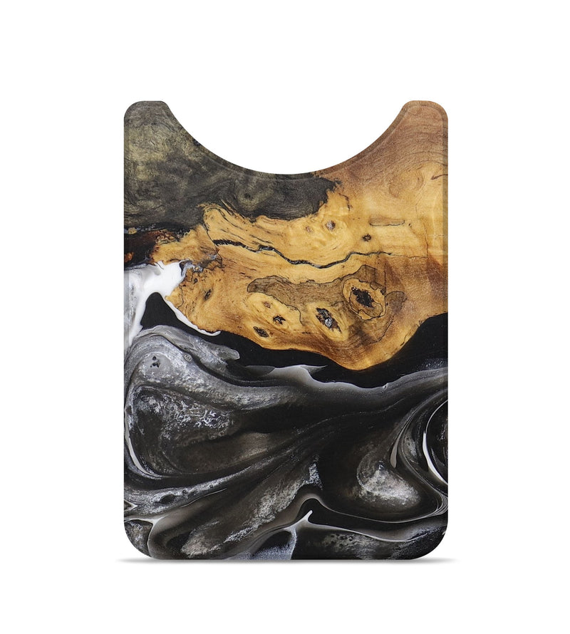 Live Edge Wood+Resin Wallet - Marjorie (Black & White, 708915)