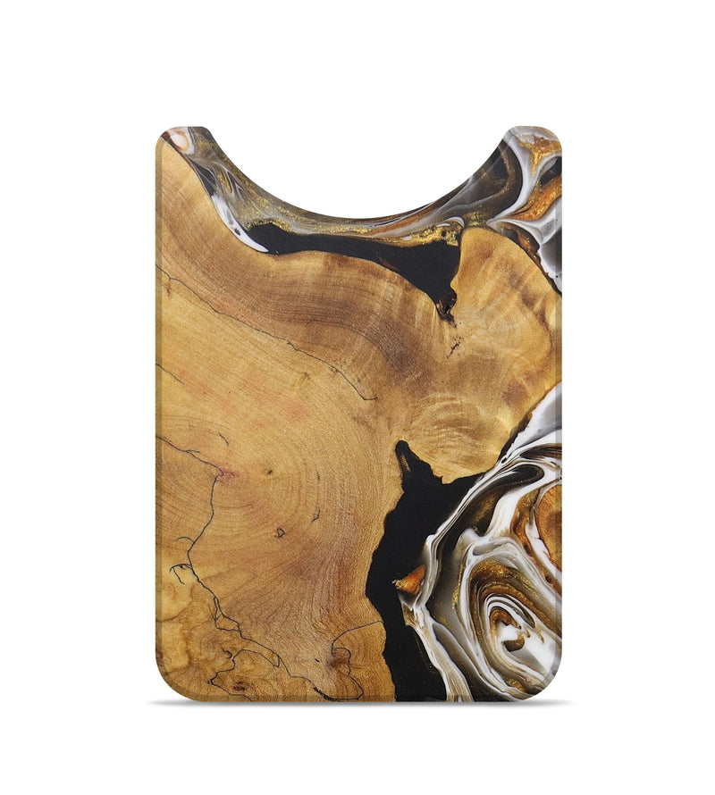 Live Edge Wood+Resin Wallet - Molly (Black & White, 708916)