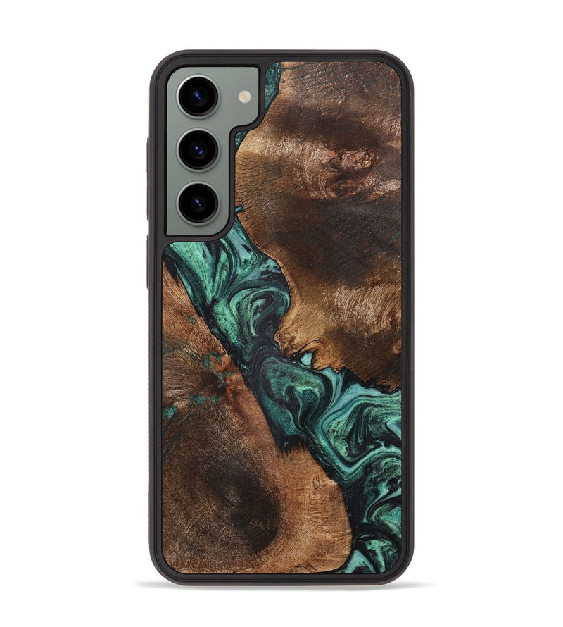 Galaxy S23 Plus Wood+Resin Phone Case - Rudolph (Green, 708956)