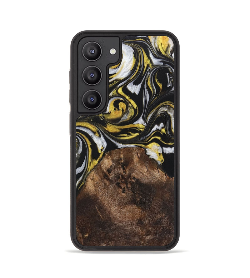 Galaxy S23 Wood+Resin Phone Case - Faith (Black & White, 708975)