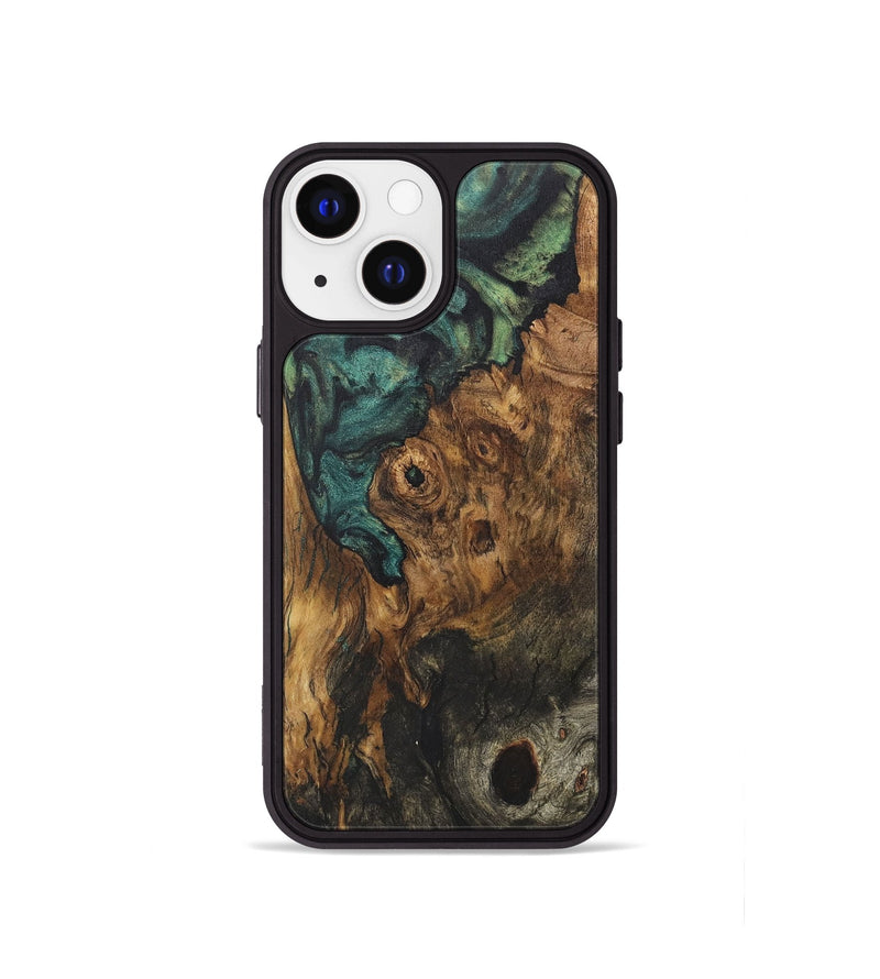 iPhone 13 mini Wood+Resin Phone Case - Fredrick (Wood Burl, 709000)