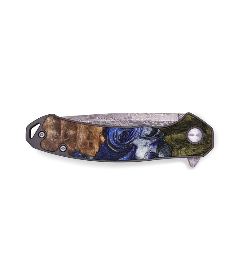 EDC Wood+Resin Pocket Knife - Randal (Blue, 709101)