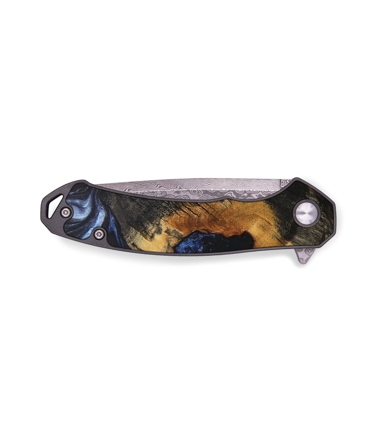 EDC Wood+Resin Pocket Knife - Ramona (Blue, 709102)