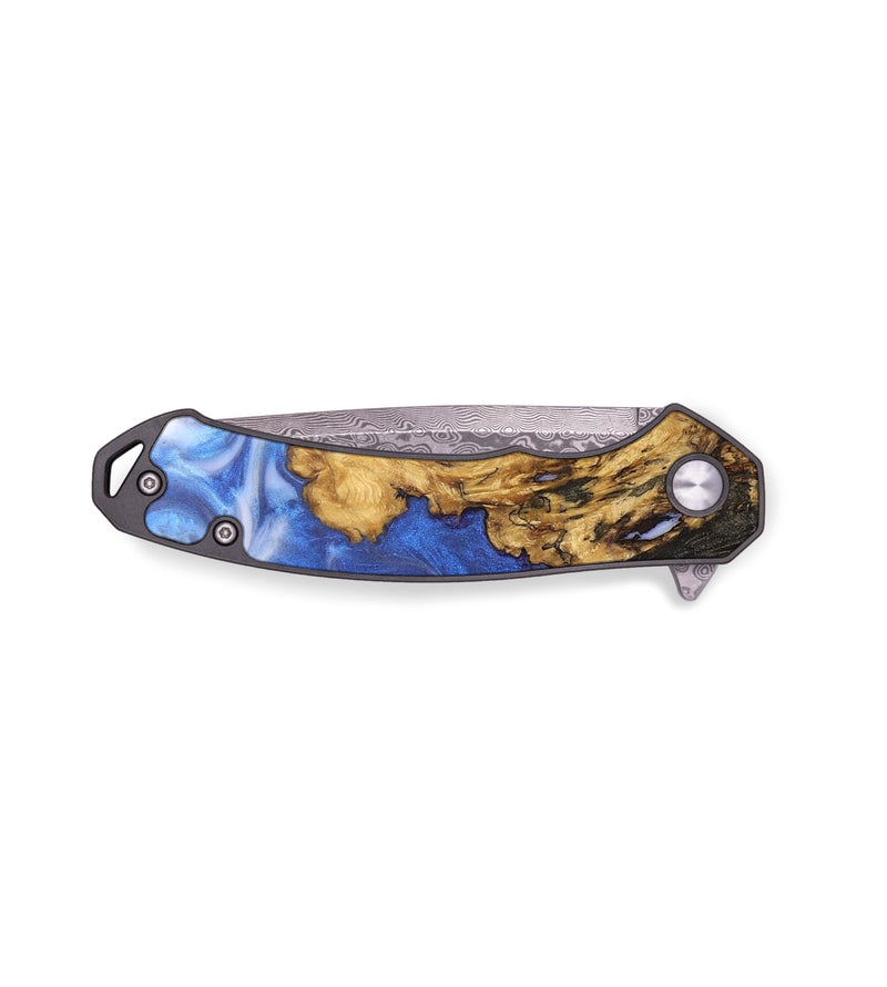 EDC Wood+Resin Pocket Knife - Genevieve (Blue, 709104)